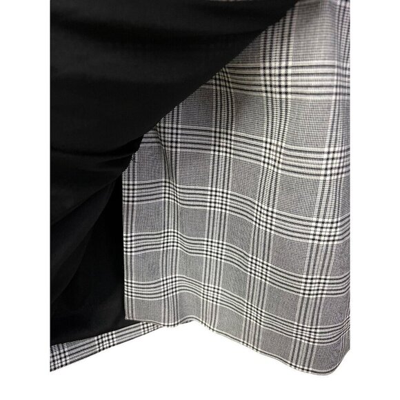 Zara Plaid Blazer Mini Dress Women's Size XS Jeweled Buttons L/S Faux Wrap Style - Picture 9 of 16